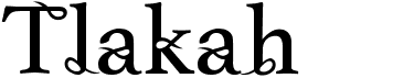 TlakahFree font download