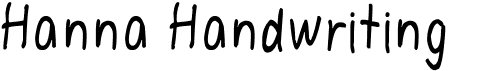 Hanna HandwritingFree font download