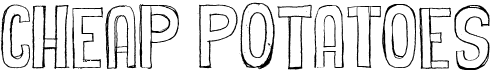 Cheap PotatoesFree font download