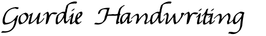 Gourdie HandwritingFree font download