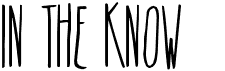 In The KnowFree font download