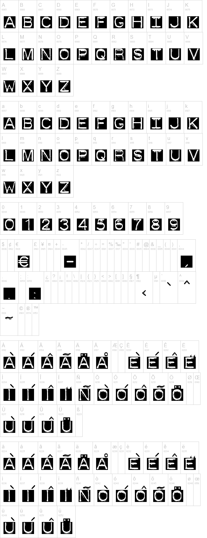 Dymo Font Invers