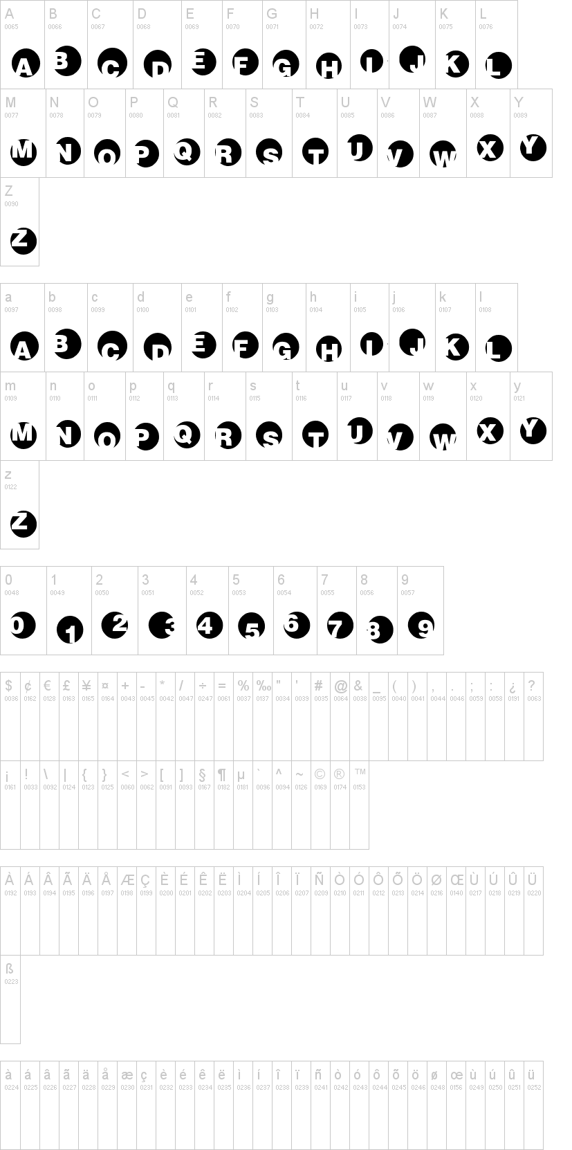 Spot Lights字符映射图