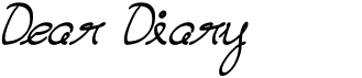 Dear DiaryFree font download