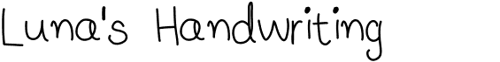 Luna's HandwritingFree font download