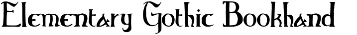 Elementary Gothic BookhandFree font download