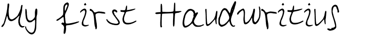 My first HandwritingFree font download