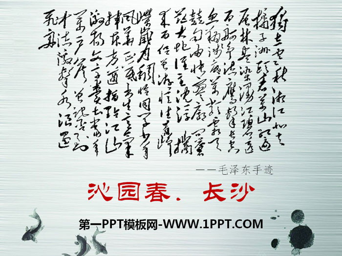 "Qinyuanchun·Changsha" PPT courseware