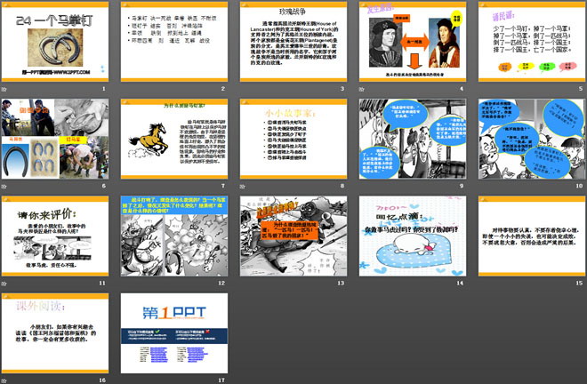 《一个马掌钉》PPT课件
（2）