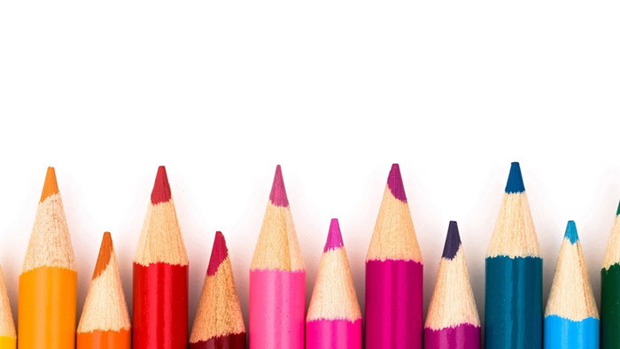 Cute color pencil PPT background image