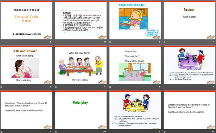 "At Table" PPT courseware
