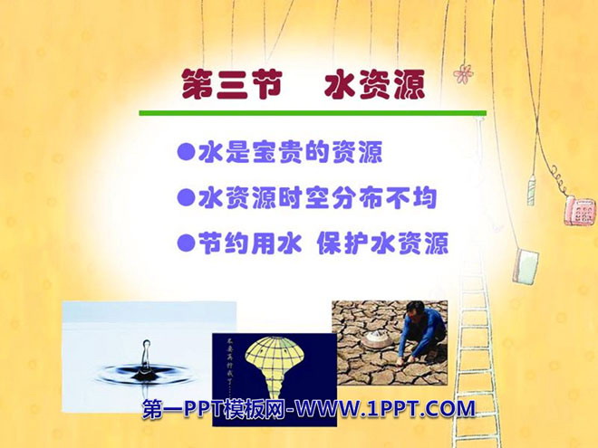 "Water Resources" China's natural resources PPT courseware 4