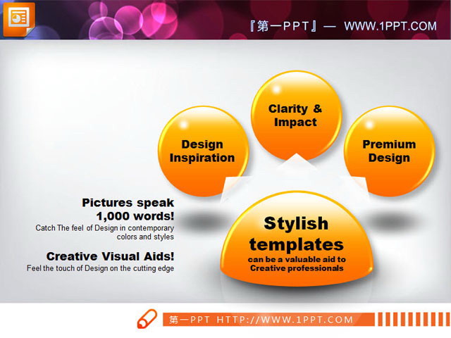 Diffusion relationship slide infographic template in 3d style