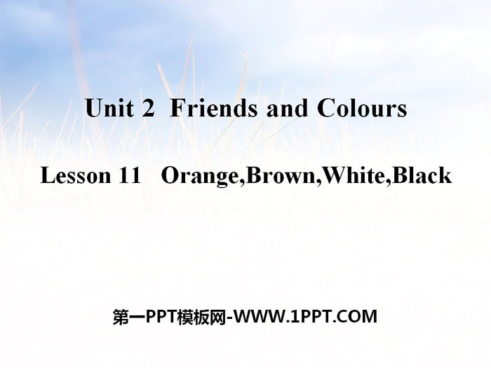 "Orange, Brown, White, Black" Friends and Colors PPT teaching courseware