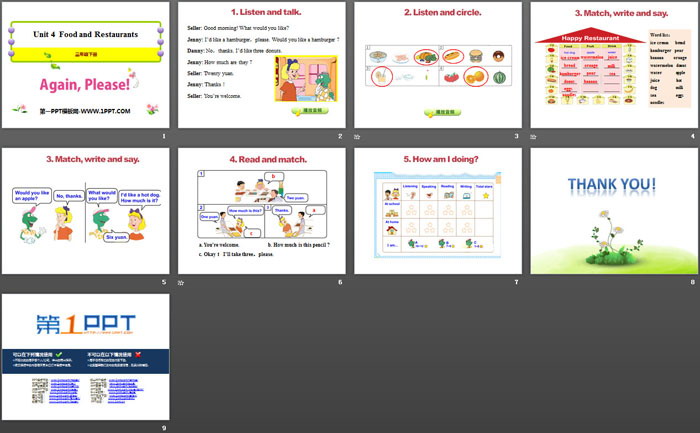 《Again,Please!》Food and Restaurants PPT（2）
