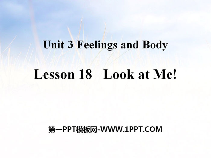 "Look at Me!" Feelings and Body PPT teaching courseware