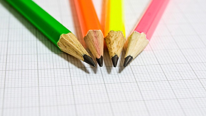 Colorful pencil PPT background image