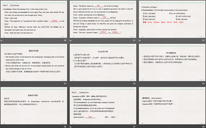 《Cultural Heritage》SectionⅠ PPT课件（3）