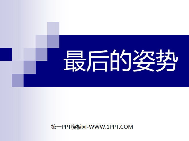 《最后的姿势》PPT课件2
(1)