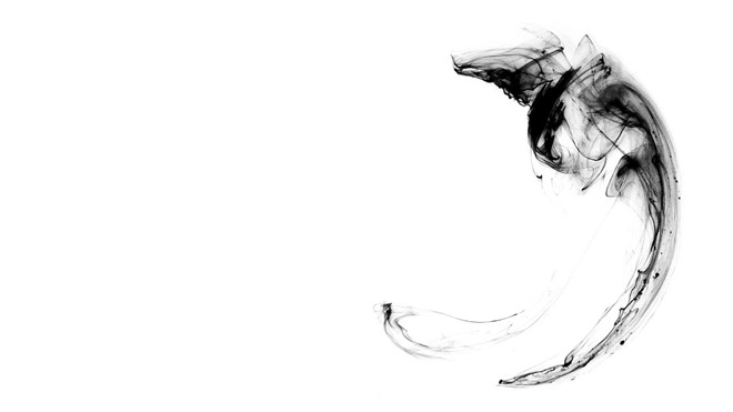 六张黑白水墨山水花鸟中国风PPT背景图片（6）