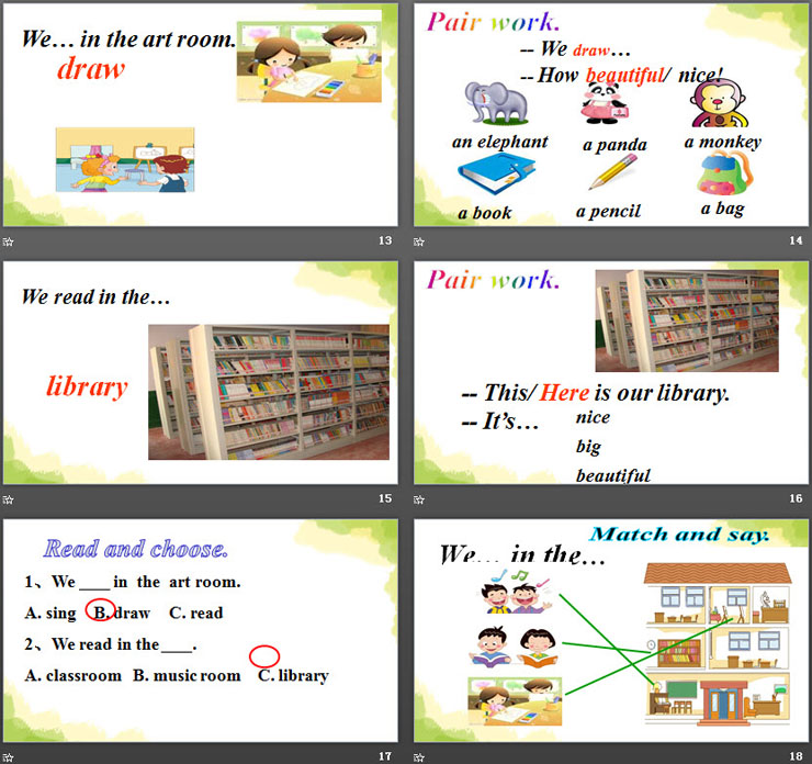 《We read in the library》School PPT（4）