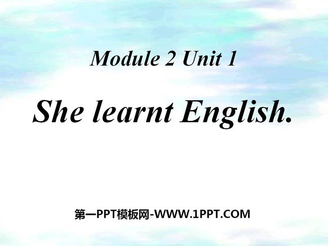 "She learn English" PPT courseware 3