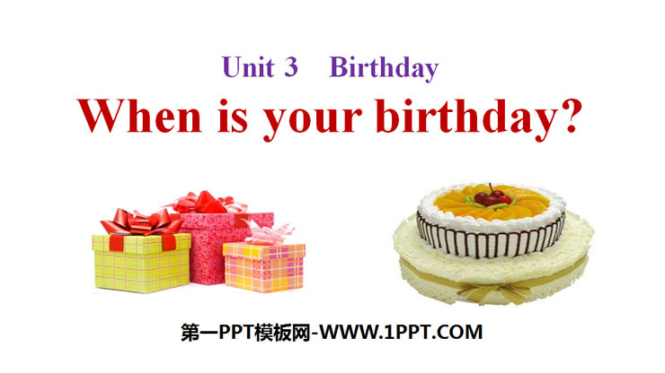 "When is your birthday?" Birthday PPT courseware