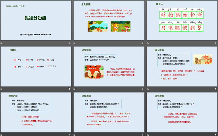 《狐狸分奶酪》PPT优秀课件（2）