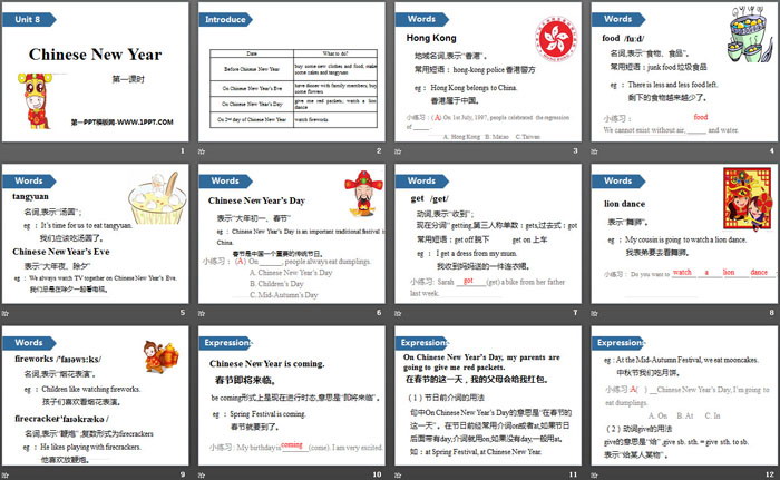 《Chinese New Year》PPT(第一课时)（2）