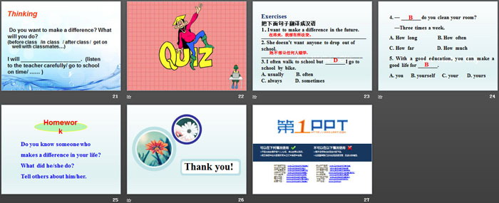 《Making a Difference》School Life PPT（4）