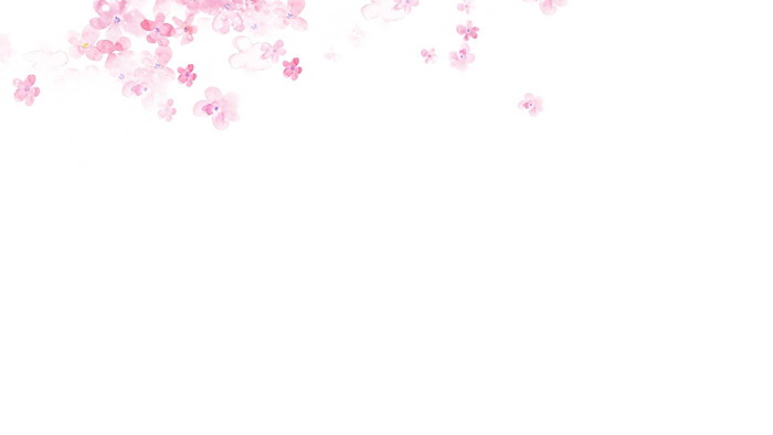 浪漫粉色水彩树木花瓣PPT背景图片（2）