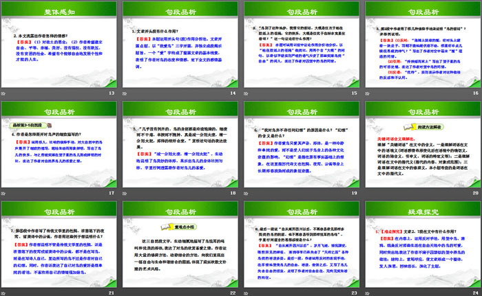 《鸟》PPT课件下载
（3）