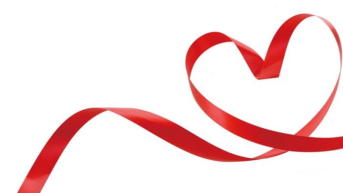 Simple red love PPT background picture