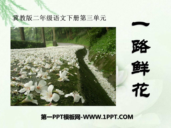 "Flowers Along the Road" PPT courseware