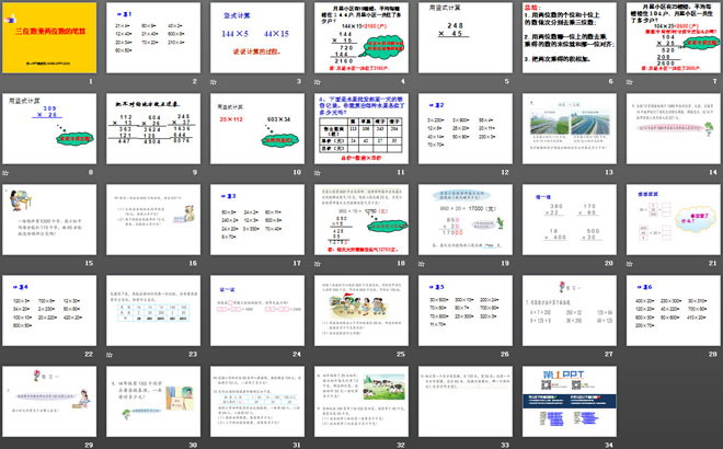 《三位数乘两位数笔算乘法》三位数乘两位数PPT课件2
（2）