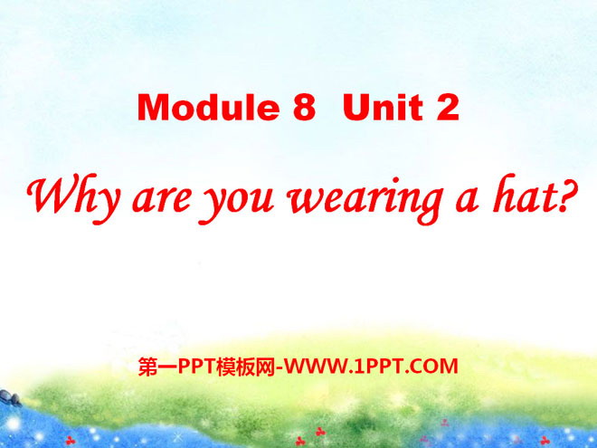 "Why are you wearing a hat?" PPT courseware