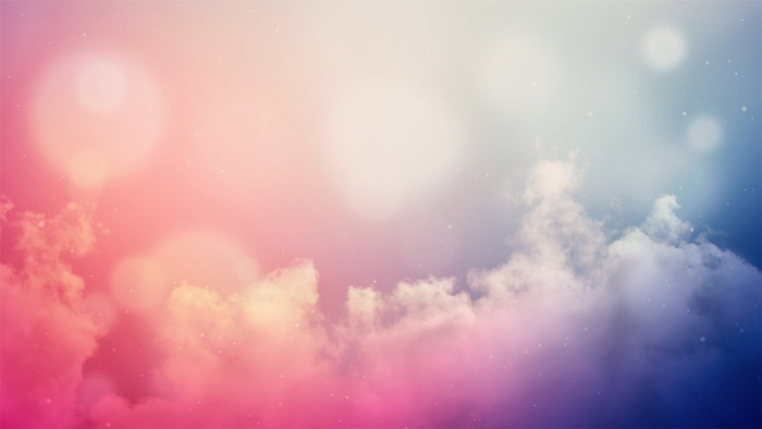 12 colorful cloud PPT background pictures