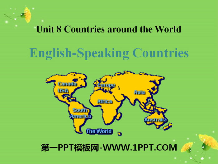 "English-Speaking Countries" Countries around the World PPT free courseware
