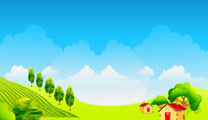 Cartoon field hut PPT background image