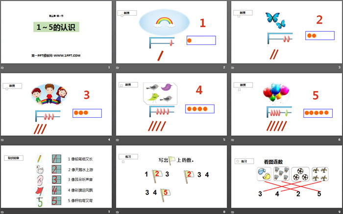 《1-5的认识》1-5的认识和加减法PPT教学课件（2）