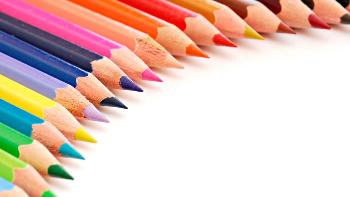 Color pencil PPT background image free download