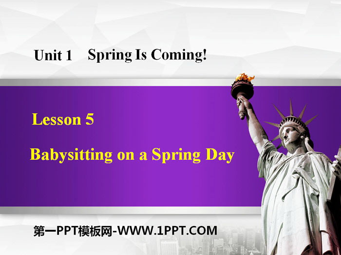 《Babysitting on a Spring Day》Spring Is Coming PPT下載
