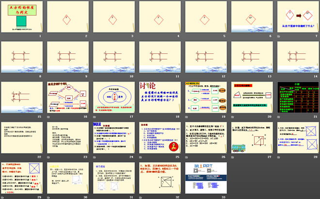 《正方形的性质与判定》特殊平行四边形PPT课件
（2）