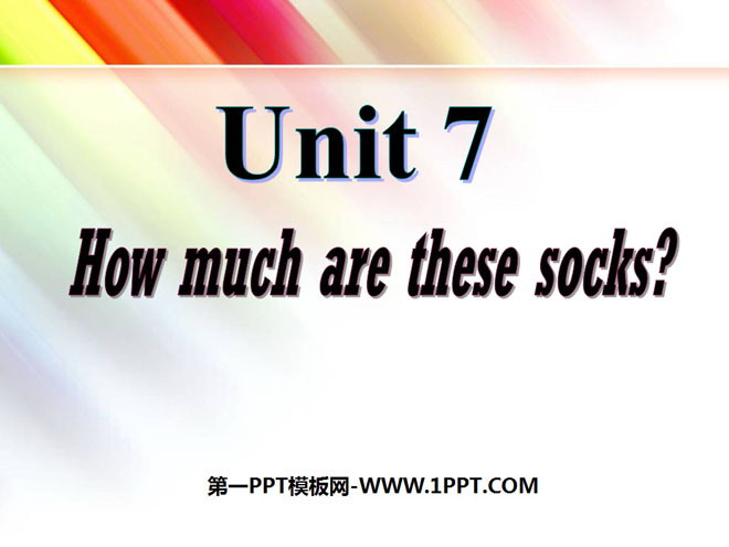 "How much are these socks?" PPT courseware 2