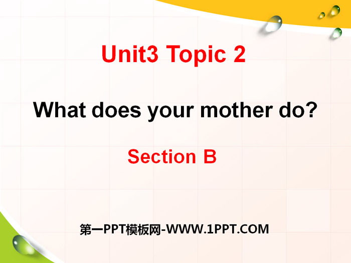 《What does your mother do?》SectionB PPT