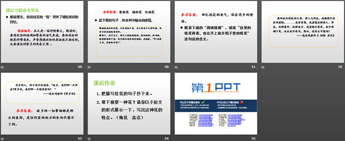 《桂花雨》PPT教学课件
（6）