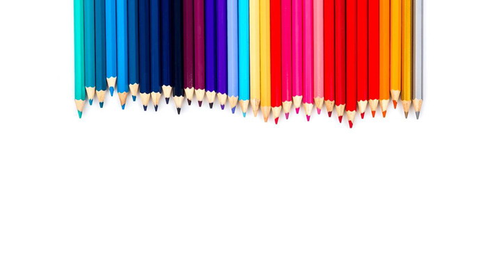十三张彩色铅笔PPT背景图片（6）