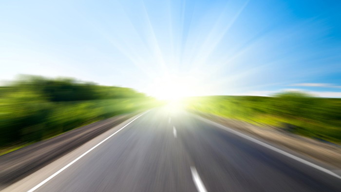 Six blurred dynamic road PPT background pictures