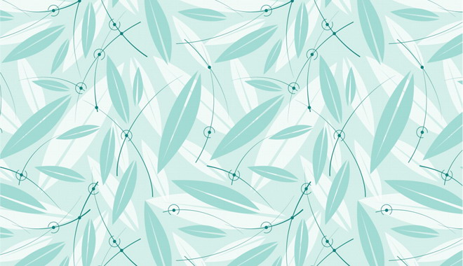 Fresh green vector leaves PPT background picture