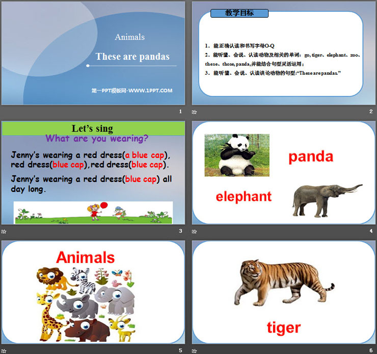 《These are pandas》Animals PPT（2）